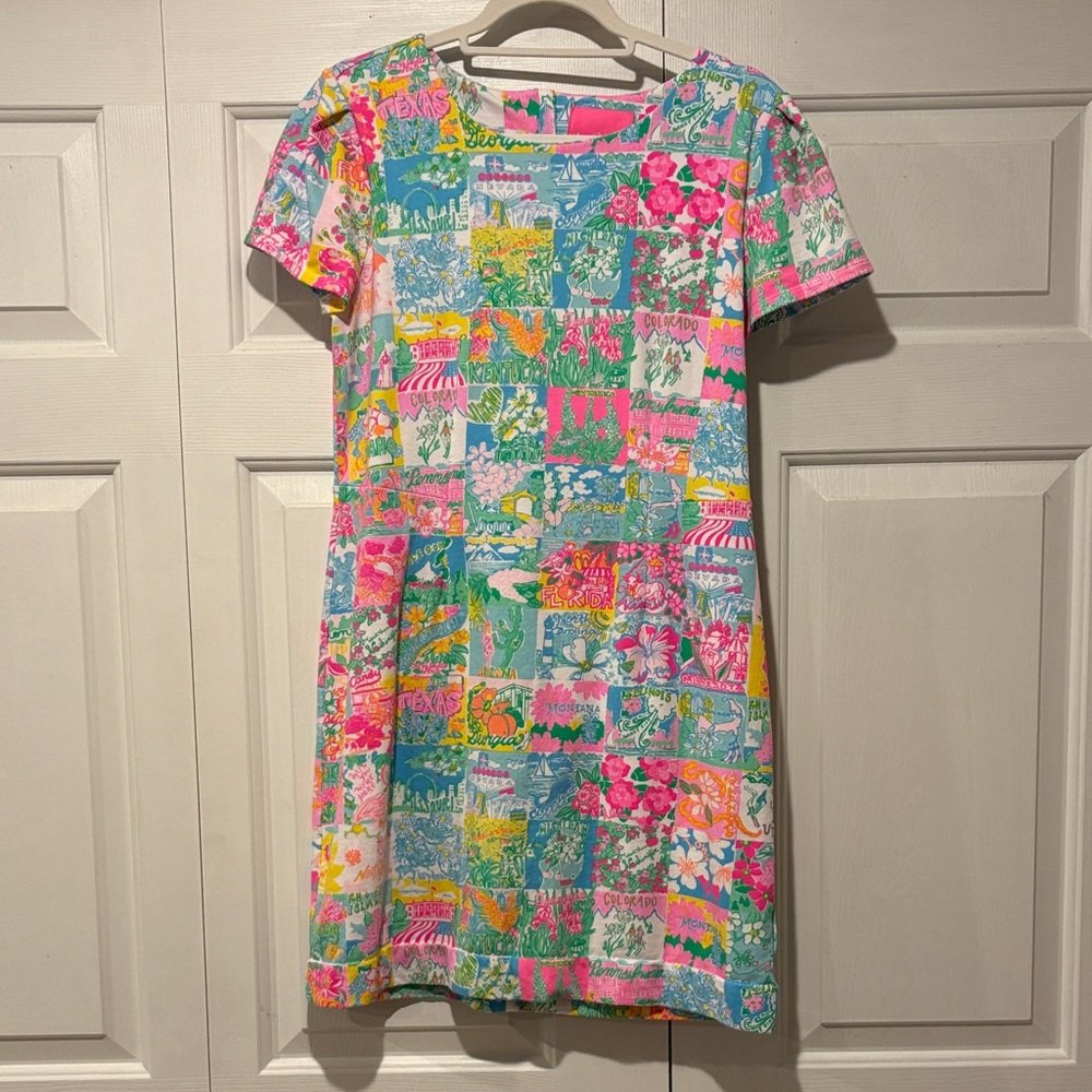 Lilly Pulitzer Pink and Green Floral Dress